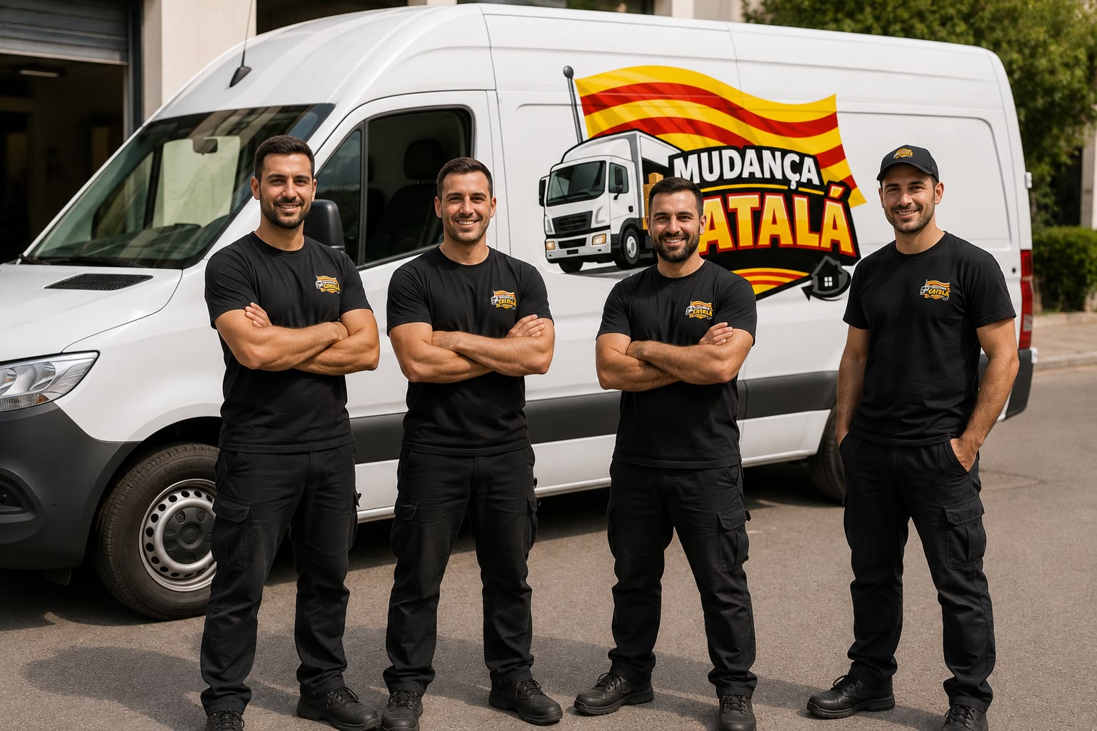 Equip professional de Mudança Catalá fent una mudança